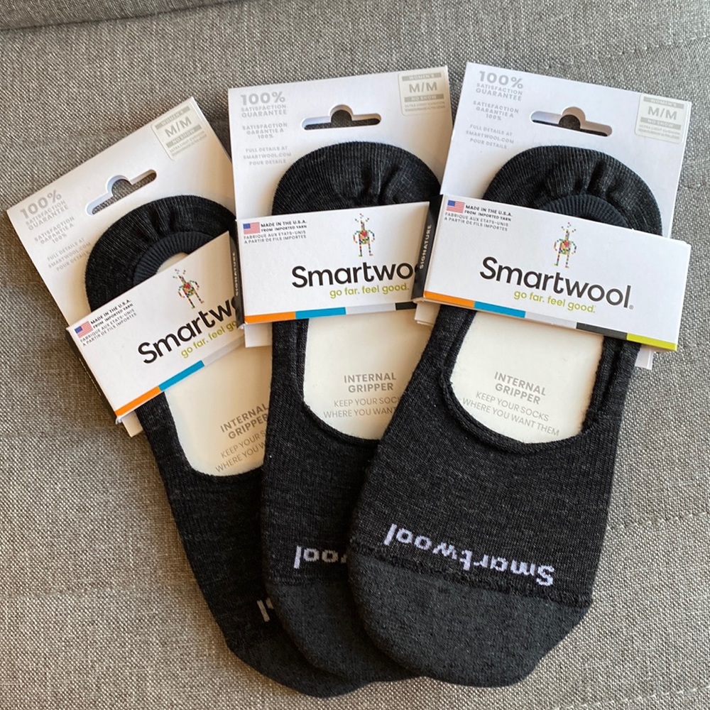 3 pairs smart wool hide and seek no show socks